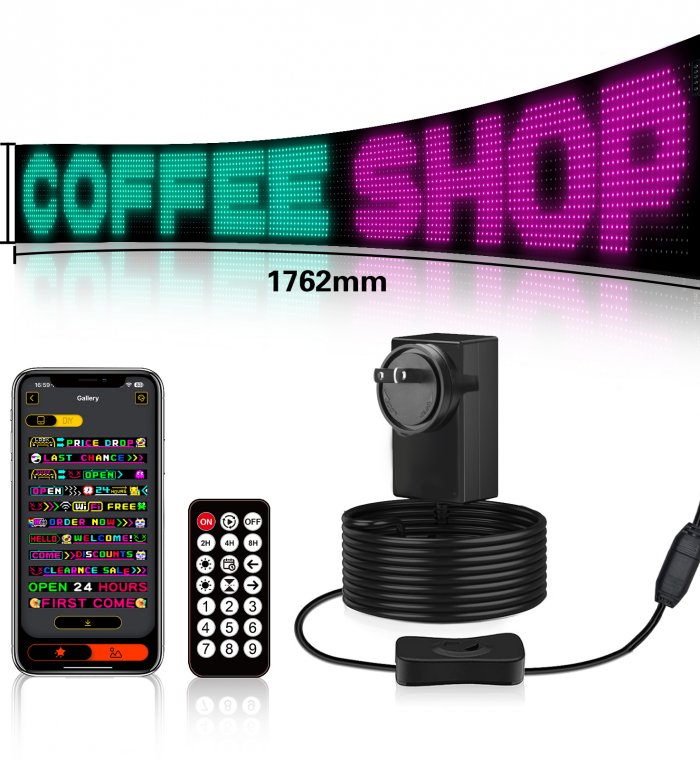 19216 LED Matrix Panel Flexible LED Sign App Controllable